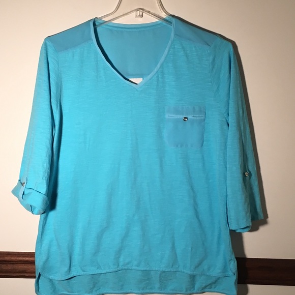 Chico's Tops - Chico’s Hi Lo Aquamarine Blouse